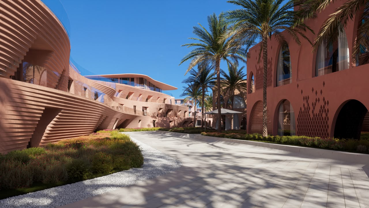 Mira Coral Bay architecture and arrival experience